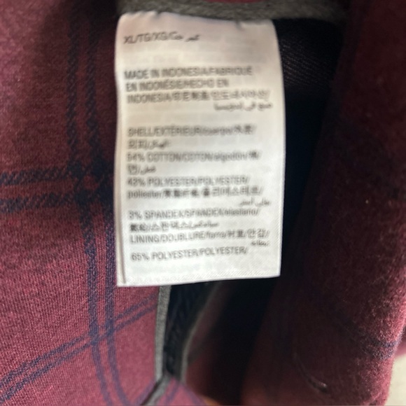 Tasso Elba  Burgundy Plaid Cotton Blend Preppy School Boy Old Money Blazer  XL - Picture 7 of 12